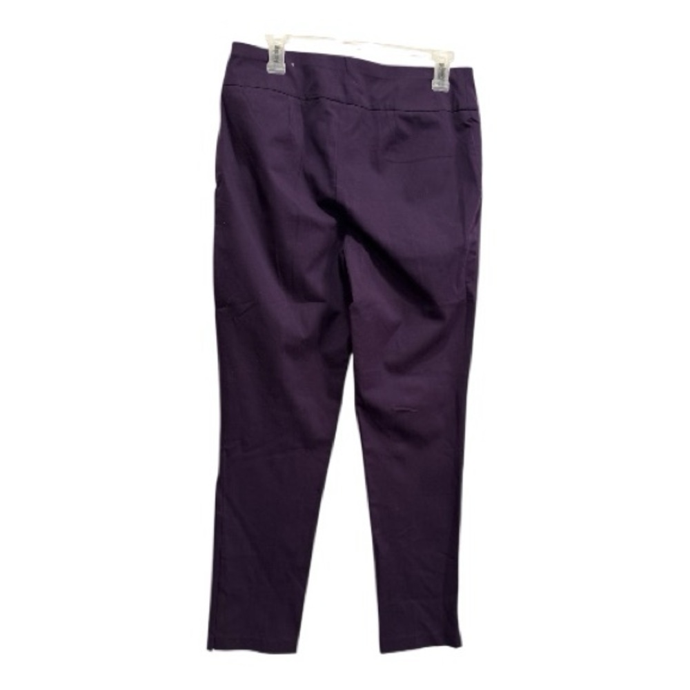 Chico's Fabulously Slimming Deep Purple Pants Chico size 1 or medium pull on - Picture 2 of 9